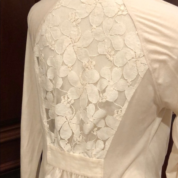 Anthro TINY open cardi with lace back NWT Small - Picture 4 of 8